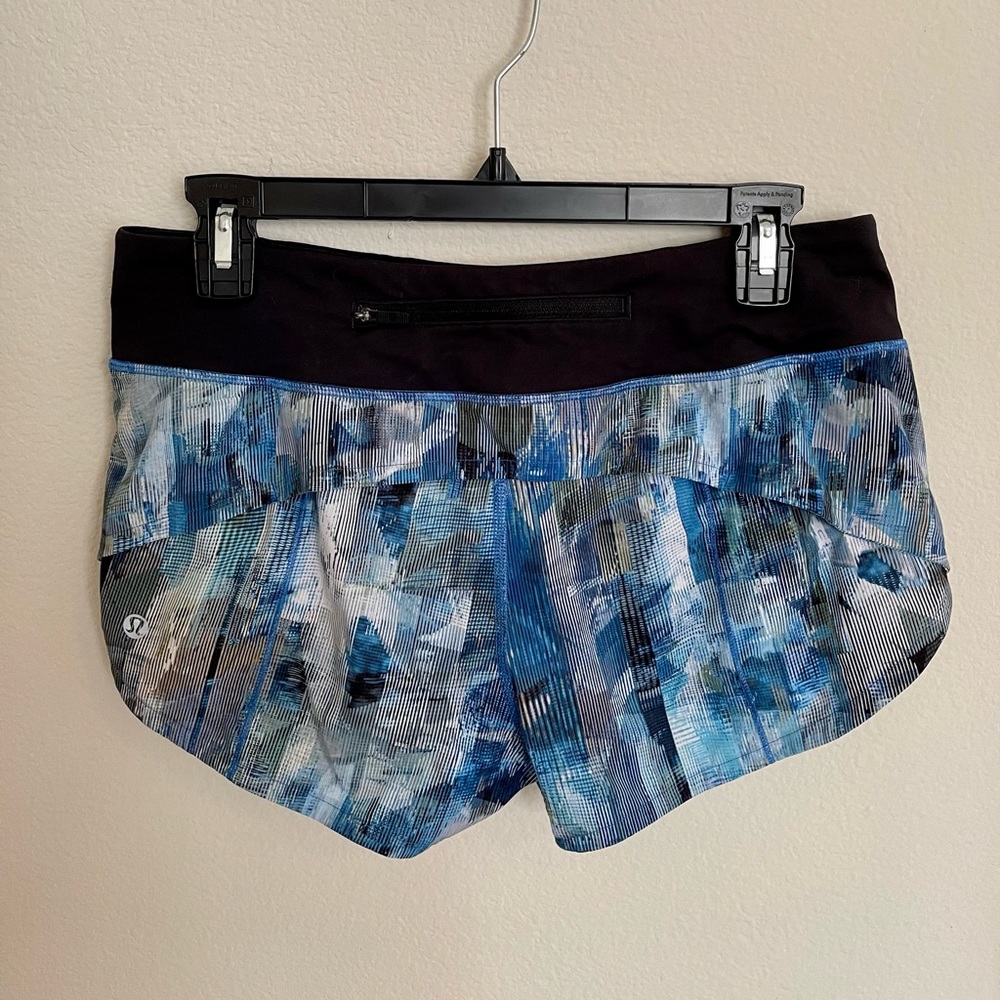 Lululemon Speed Up Low-Rise Lined Short 2.5” Blue Pattern